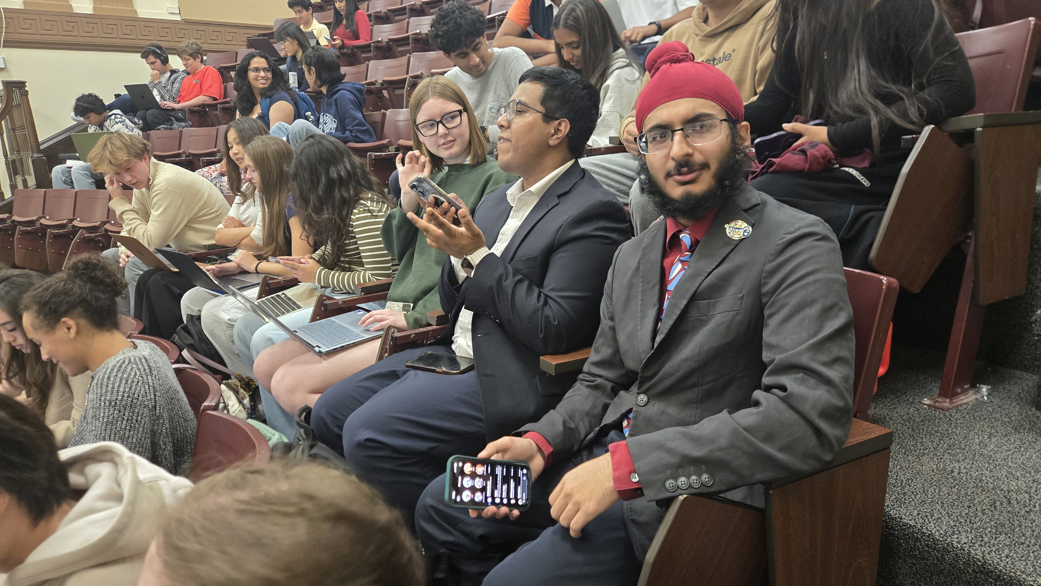 Waiting outside a Hopkins round room