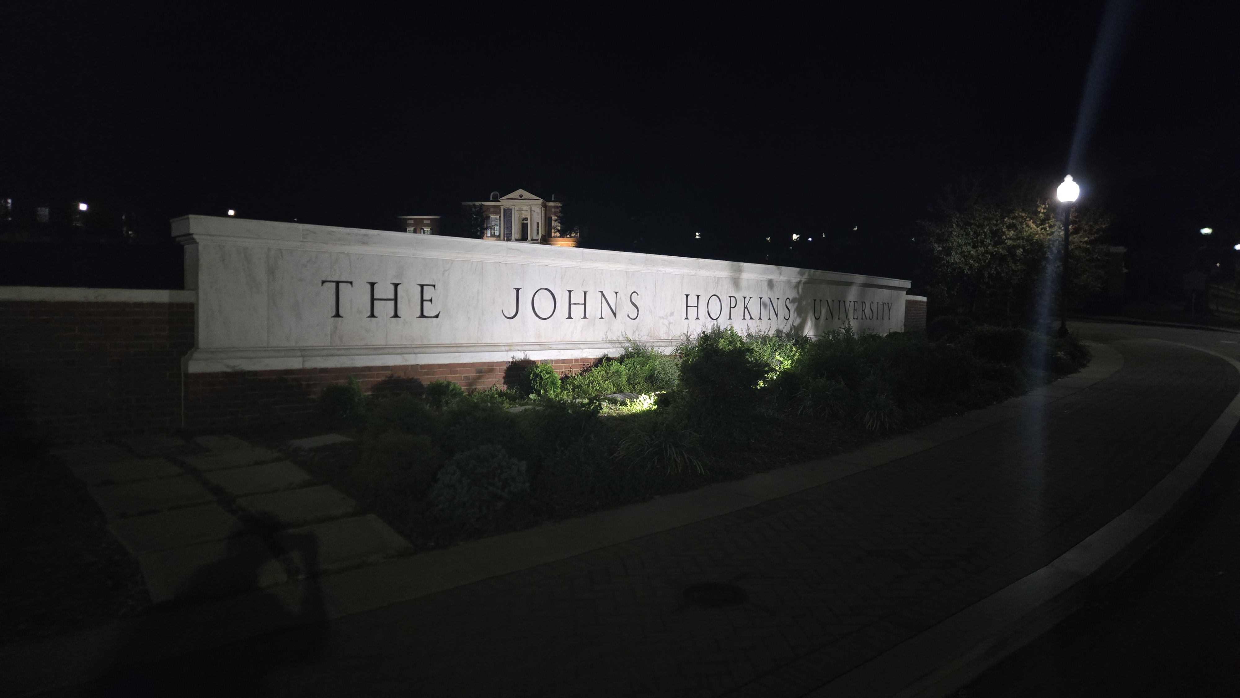 Late night strategy huddle at Johns Hopkins